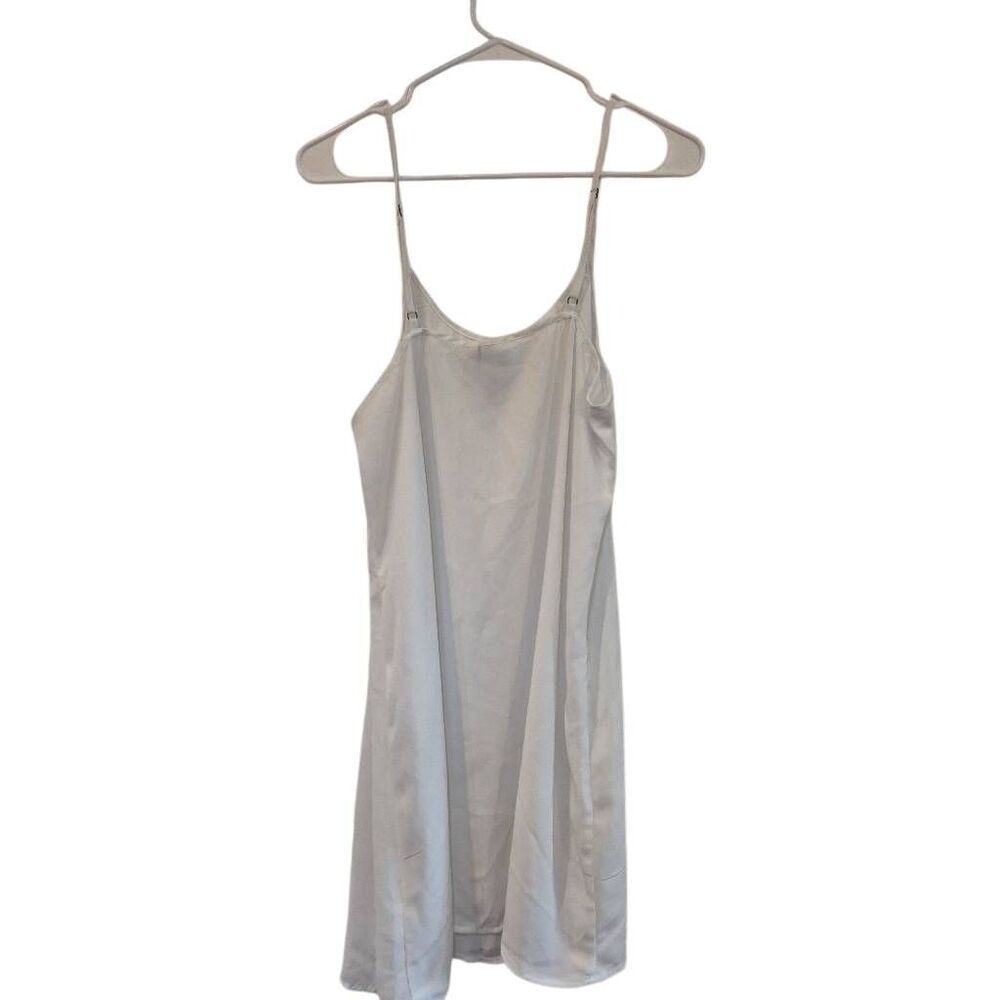 Knox Rose Women's White Poly Crepe Slip w Adjustable Straps